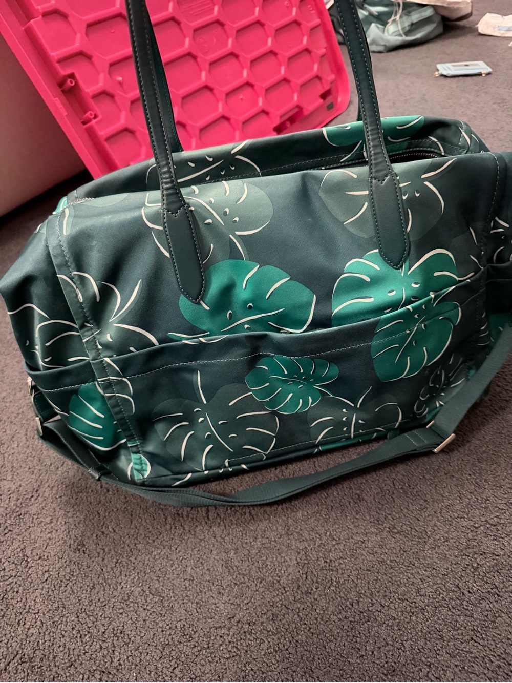 kate spade Teal & Dark Green Botanical Travel Bag Set - Picture 4 of 4